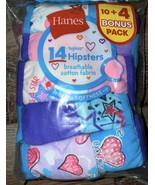Hanes ~ Girls Hipsters Tagless 14-Pair Underwear No Ride Up Multicolor ~... - $24.35 CAD