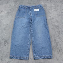 Sonoma Jeans Pants Womens 6 Blue High Waist Flat Front Casual Capri Bottom Wear - $24.63