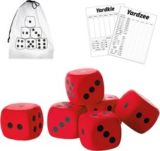Outdoor Games Large Foam Dice 3.5 Inches Set of 6 with Two Game Play wit... - £33.58 GBP