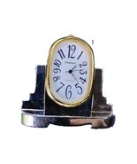 Vintage &quot;Platinum&quot; Brand Gold/Silver Toned  Mini Clock - Quartz - Preowned - $552.52 MXN