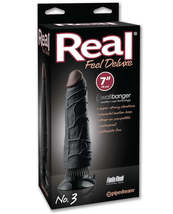 Real Feel Deluxe No. 3  7&quot; Vibe Waterproof - Black - £40.54 GBP