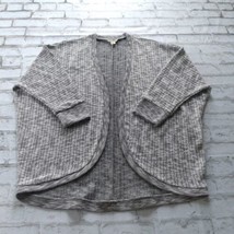 Aeropostale Womens Open Front Cardigan Medium Gray Marled 3/4 Sleeve Swe... - $24.99