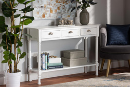 Thea White 3-Drawer Entryway Console Table - $4,580.12 MXN