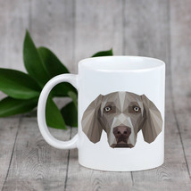 Enjoying a cup with my pup Weimaraner- a mug with a geometric dog - £9.82 GBP