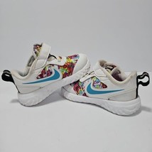 Nike Revolution 5 Fable White Fire Pink Shoes Girl 5C CW 1605-100 - £8.10 GBP