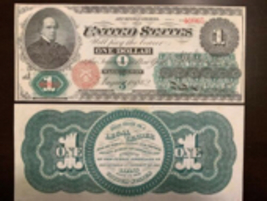 Reproduction $1 Bill United States Note 1862 Salmon Chase USA Currency Copy - £3.15 GBP