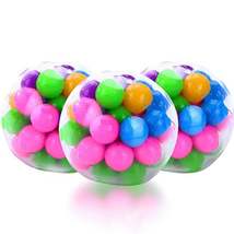 Rainbow Pressure Ball Fidget Sensory Toy DNA Color Beads Stress Relief Ball TPR  - £6.63 GBP+