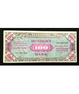 1944 WWII Germany Allied Occupation Military Currency 100 Mark Banknote ... - £35.18 GBP