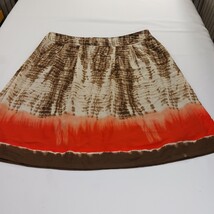 CJ Banks by Christopher & Banks Women's Sz 20W Brown/Orange A-Line Pull-On Skirt image 12