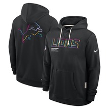 New Mens Lions 2025 Crucial Catch Beat Cancer Sideline Hoodie for Detroi... - $69.90