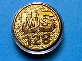 CIRCA 1926-1937, U.S. WISCONSIN, 128th REGIMENT, COLLAR DISK TYPE II, EN... - $21.02 CAD