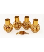 Italiano Clacson Oro Fiocco Pendente IN Vetro W / Occhiello + 4 Boccette - €355,70 EUR
