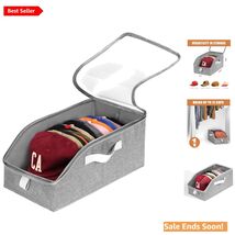 Compact 12-Hat Organizer with Transparent Window - Perfect for Closet St... - $27.67