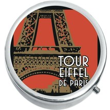 Tour Eiffel Paris Medicine Vitamin Pill Box - £9.10 GBP