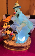 Disney Parks Mickey Mouse with Ghost Light Up Figurine Ornament NEW image 3