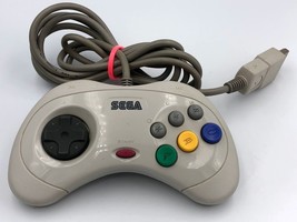 Sega Saturn White &amp; Pink Controller Game Pad HSS-0101 Official wired authentic - £25.73 GBP