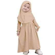 Muslim Baby Girl Abaya &amp; Hijab Set 2pc Long Sleeve Kaftan Dress 6-12M - $151.15 MXN