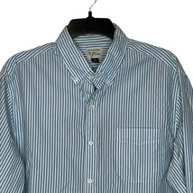 J.Crew Classic Striped Button Up Collar Shirt 100% Cotton Large Long Sleeve Men - £15.86 GBP