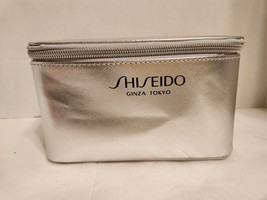SHISEIDO ginza tokyo cosmetic empty bag~~~~~~shining silver~~~~~ UNUSED - $10.88