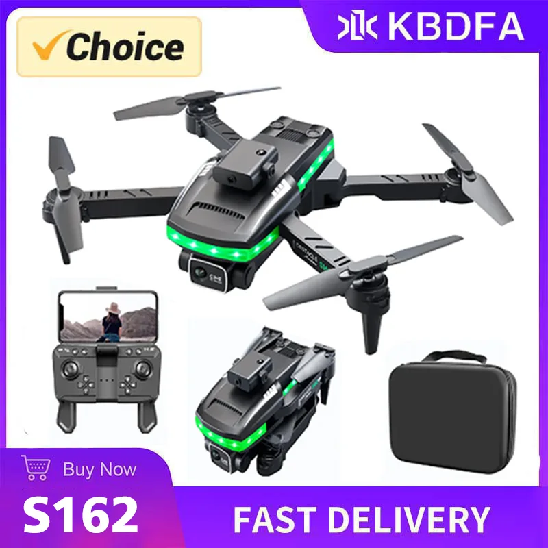 Kbdfa New S162 Pro Wifi Fpv Drone With Led Light Bar Hd 4K Camera Height Hold - £32.88 GBP+