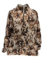 Zenergy by Chico&#39;s Women Quarter Zip Brown Jacket Size 2 - £30.97 GBP