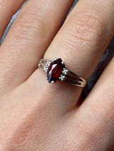 925 Sterling Silver Garnet Ring Size 7 - $158.40