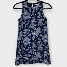 ABERCROMBIE kids navy/blue/white paisley sleeveless dress girls size 11/12 - £15.22 GBP