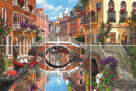 Venice Italy canal bridge gondola ceramic tile mural medallion backsplash 12&quot;x18 - £71.77 GBP