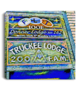 Canvas Print &quot;Truckee Lodge&quot; (Blue Theme) - $744.73 MXN+
