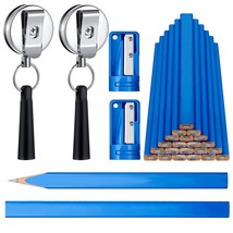 20 Construction Pencil Carpenter Pencil With 2 Pencil Sharpener And 2 Silicone H - £22.36 GBP