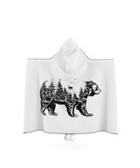 Bear Forest Hoodie - Unisex, Lightweight, Custom Fleece Hooded Blanket - £58.07 GBP