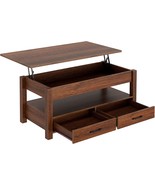 Rolanstar Coffee Table, Lift Top Coffee Table with Drawers and Hidden - £143.15 GBP