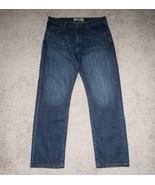 Wrangler Authentics Men&#39;s Size 34x32 Mid Rise Straight 5 Pocket Blue Den... - $20.70