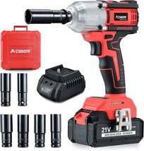 AOBEN 21V Cordless High Torque Impact Wrench 1/2 inch, Powerful Brushless Motor - £77.43 GBP
