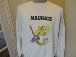 Vtg 90&#39;s  Off White Maurice Keeping House Clean 50-50 Sweatshirt Adult 2... - £23.39 GBP