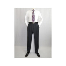 Men Suit ADOLFO 3Pc 100% Soft Wool Vested Business Formal 2 Button 1608 Charcoal image 11
