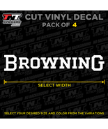 Browning Lettering Logo Vinyl Decal Sticker – Pack of 4 – Select Size &amp; ... - $3.00+
