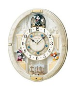 F/S Seiko Wall Clock Mickey Mouse Radio Karakuri 12 Songs Melody Marble ... - £349.82 GBP