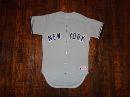 VTG 80’s Rawlings New York Yankees MLB Jersey Men's SZ 42 Pro Cut Blank USA Gray - $108.90