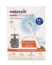 New Waterpik Sonic Fusion 2.0 Water Flossing Electric Brush Gray -MSRP $199.99 - £109.85 GBP