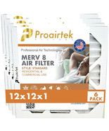 Proairtek AF12121M08SWH Model MERV 8 Air Filter, High-Performance Filtra... - £66.83 GBP