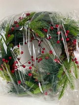 Christmas Wreath with Mixed Decorations Pre Lights (New) A19 - £23.58 GBP