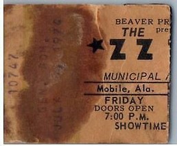 Zz Top Concert Ticket Stub Juillet 5 1974 Portable Alabama - £40.20 GBP