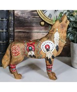 Tribal Warpath Native Howling Wolf Totem Spirit Figurine Collection 6.25&quot;L - $35.52 CAD