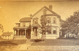 Natick Massachusetts North Main Street House Cabinet Card Photograph - £30.71 GBP