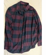 Lululemon Flannel Shirt Women’s Purple Blue Full Day Ahead Button Up Size 10 - $27.55