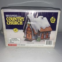 Wee Craft Kit Accents Unlimited Christmas Village 6&quot; Country Church Sealed - $59.39