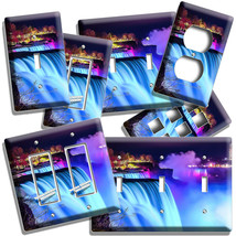 Niagara Falls At Night Colorful Waterfall Canada Light Switch Outlet Wall Plates - £14.38 GBP+