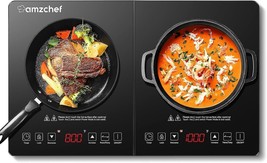 Double Induction Cooktop Induction Cooker 2 Burners, Low Noise Electric Cookt... - £98.71 GBP