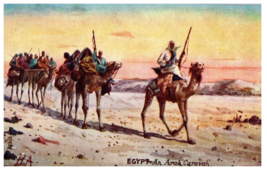 An Arab Caravan Egypt Postcard - £5.48 GBP
